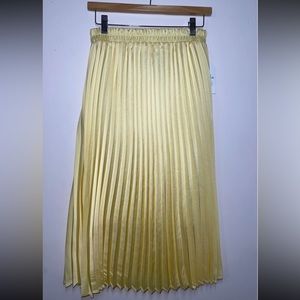 Yellow Pleated Skirt